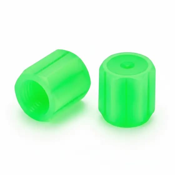 Par de Tampinhas de Válvula Pneu Fluorescente Neon Verde Brilha no Escuro Bico de Bicicleta - 2 Unidades premium