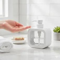 Dispenser Porta Sabonete Líquido Luxo 500ml Banheiro Cozinha Decoração Elegante Promoção
