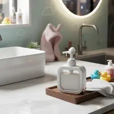 Dispenser Porta Sabonete Líquido Luxo 500ml Banheiro Cozinha Decoração Elegante Promoção