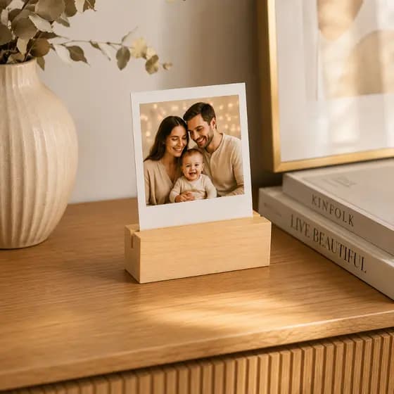Kit 10 a 100 Suportes Porta Retrato Foto Polaroid Madeira Pinus Decoração Presente Lembrancinha Casamento