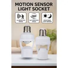 Soquete Luz Com Sensor De Movimento Bivolt E Area De 360 Graus Lampada Por Indução