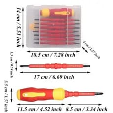 Kit De Ferramentas De Reparo Conjunto De Chave De Fenda 15 Em 1 Ferramenta Isolada Com Bits Magnetizados