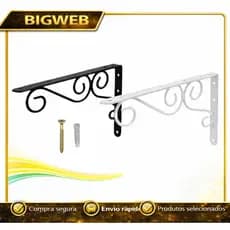 KIT 2 SUPORTE MÃO FRANCESA 20X30CM LUXO PRATELEIRA ARABESCO COLONIAL CANTONEIRA SUPER REFORÇADA