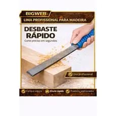 LIMA GROSA MEIA CANA 8' MADEIRA ALUMINIO CASQUEAR DESBASTE