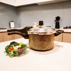 PANELA DE PRESSÃO 2,5 LITROS C/ FECHAMENTO EXTERNO - ANTIADERENTE GEOMÉTRICO