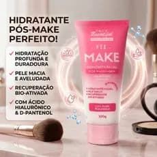 Hidratante facial Pós Make dia e noite com D-Pantenol e Ácido Hialurônico Face Beautiful 100g