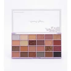 Paleta de sombra nude 24 cores, tons quentes acabamento matte cintilante e com glitter