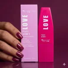 Primer facial Max Love 3 em 1 com Vitamina C Rosa Mosqueta Manteiga de Karité 30ml