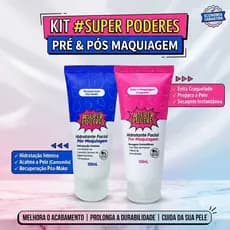 kit 2 Hidratante facial Pré e Pós Make para evitar craquelamento da maquiagem secagem rápida dia a dia