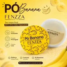 Pó de banana finalizador Fenzza ultrafino translúcido fixador
