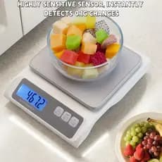 Balança Recarregavel Alta Precisão 0,1g 6kg Cozinha Dieta