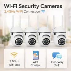 Câmera KIT4 A7 1080P De Rede Sem Fio À Prova D'água Wi-Fi Visão Noturna Infravermelha É Amplamente Utilizada Para Monito
