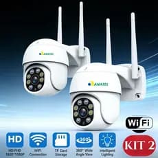 Câmera De Segurança Infravermelha À Prova D'água Com 360 ° Luz LED Externa Sem Fio , Wi-Fi 2.4G , G4