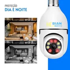 360 ° Câmera De Segurança IP Wi-Fi Sem Fio Com Lâmpada , Aplicativo V720 , PTZ , Full HD , Visão Noturna , Modelo