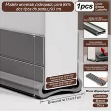 Vedação Inferior Flexível Em PVC Para Portas De Inverno à Prova De Vento Frio E Insetos