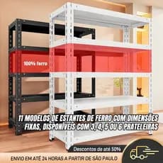 Estante De Ferro Estante Reforçada Aço Reforçado 3/4/5/6 Andares Reforçado Organizadora Para Casa