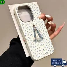 Capinha Capa Coro Virgem Maria Flor Para IPhone 13 11 12 16 15 14 17 Ar Normal Plus Pro Max Caso De Telefone De Couro Fa