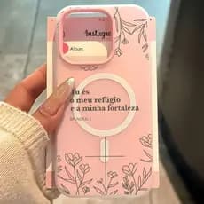 Salmos 91:2 Capa Capinha Para iPhone 16 15 14 Plus 13 12 11 Pro Compatível com MagSafe Toque Agradável de Silicone