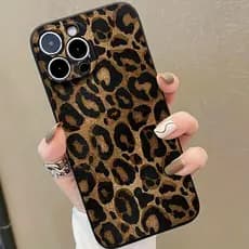 Tom Marrom e Preto Onça Capa Capinha Para iPhone 17 Air 16 15 14 11 Pro Max 12 13 XS XR X 8 7 Plus SE 2020 Silicone
