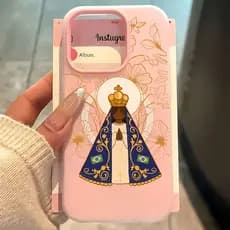 Nossa Senhora Capa Capinha Para iPhone 16 15 14 Plus 13 12 11 Pro Max Silicone Anti-queda Carregamento Magnético