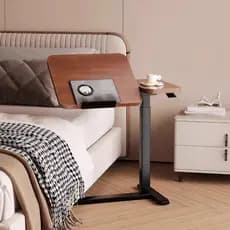 Mesa Lateral Ajustável Mesa de Cabeceira Altura Regulável para Cama e Sofá
