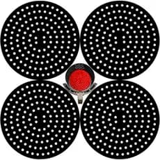 4 almofadas protetoras de fogão de indução de Silicone diâmetro redondo 20cm espessura 2mm preto, vermelho
