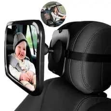 Espelho Retrovisor Banco Traseiro Bebê Conforto Cadeirinha Espelho Retrovisor Giratório De 360° Para Bebês