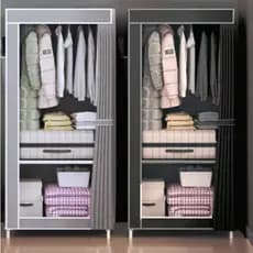 Guarda Roupa Dobrável Armário Organizador Portátil Multiuso Roupeiro Cabideiro
