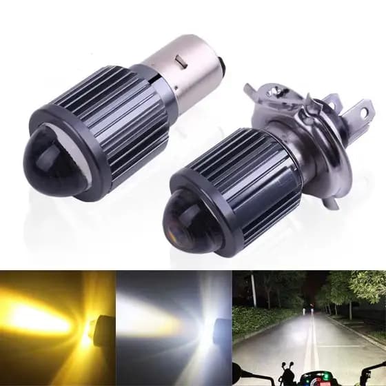 Farol Da Motocicleta H4/H6 BA20D CSP 12V Led Moto Feixe Alto/Baixo Lâmpadas 6000K Super Brilhante Autobike Nevoeiro Lâ