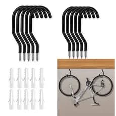Conjunto de10 suportes de gancho para bicicleta com anéis Adequados para cadeados