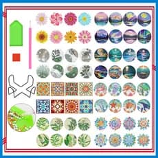 8 Peças porta-copos de pintura de diamante, porta-copos de arte de diamante com suporte, arte de diamante para adultos