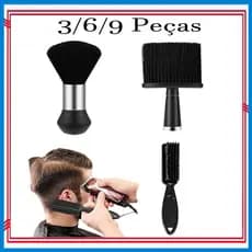 3/6/9 Peças Escova de Tosquiadeira para Limpeza de Barbeiro, Escova Macia Portátil para Modelagem de Barba