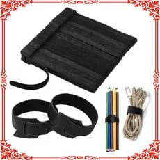 100 abraçadeiras de velcro em forma de t pretas, abraçadeiras fixas para cabos de dados, abraçadeiras de velcro, pequena