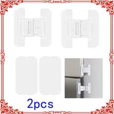 Conjunto de 2 peças de trava de segurança para geladeira e gaveta Material pp