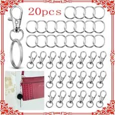 Chaveiro lagosta de 36 mm 20 itens para mochila, chave de fivela suspensa de carteira e Muppets, etc.