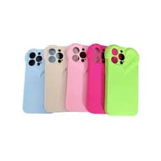 Capinha iPhone 13 Pro com Design de Coração em Relevo – Proteção de Câmera e Antiqueda