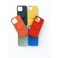 Capinha Silicone Premium com Pop Socket para Samsung, Motorola e Redmi – Proteção, Estilo e Conforto
