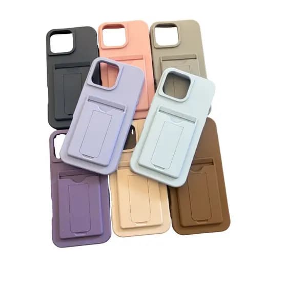 Capinha/Case Com Porta-Cartão E Suporte Embutido Disponível para Modelos iPhones – Proteção + Praticidade no Dia a Dia