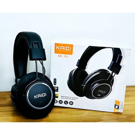 Fone De Ouvido Headphone Sem Fio Bluetooth C/microfone Kd751 Cor Preto