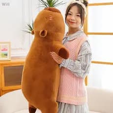 50/70cm Kawaii Gigante Dos Desenhos Animados Capivara Boneca De Pelúcia Travesseiro Criativo Brinquedo Natal Ano Novo Pr
