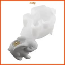 Sobre O Molde Silicone Do Suporte Coelho Para Materiais Confecção Fundição Concreto Da Arte