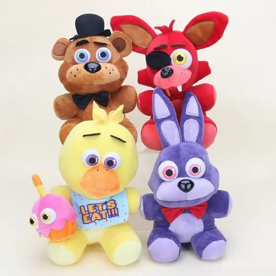 Urso da Meia-Noite 25cm Fnaf boneca de pelúcia Freddy Foxy Chica Bonnie Stuffed Brinquedos de pelúcia Crianças Bonecas i