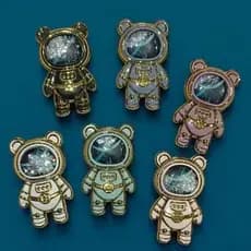 Suporte Para Celular Lindos Astronautas Ursinho com Estrelinhas Flutuantes