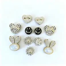 Bottons Pins-Pingentes para decorar,Strass  Luxo
