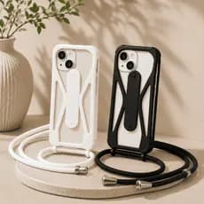 Cordão Com Capa Universal de Silicone Para Pendurar, alça esportiva, suporte Anti-Perda