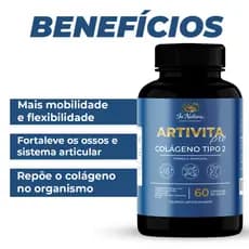 Artivita - 60 Cápsulas por Pote - Colágeno Tipo 2 – Suporte Articular, Cartilagem e Mobilidade