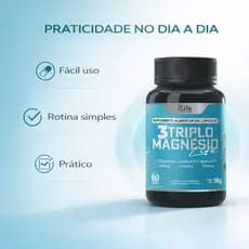 Triplo Magnésio Quelato Dimalato Treonato - 60 Cápsulas por Pote | Concentração