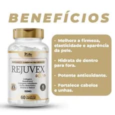 Rejuvex Ultra - 60 Capsulas por Pote - Colágeno + Ácido Hialurônico | Pele Firme e Saudável Premium