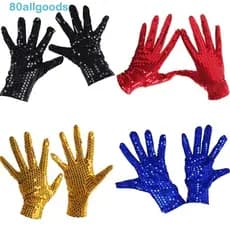 ALLGOODS1 Luvas De Lantejoulas Simples Coreano Dança Elegante Para Homem Cosplay Crianças