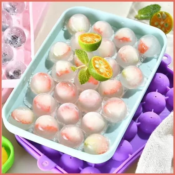 Forma de Gelo de Silicone, 25 Graus, Ferramenta de Cozinha de Liberação Fácil, Bola para Bebidas, Uísque, Coquetéis 9HVY